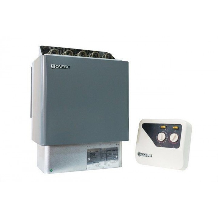Электрокаменка для сауны Bonfire SCA-90W с  выносным пультом CON1