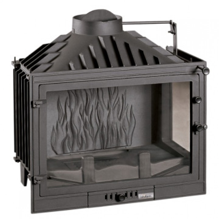 КАМИННАЯ ТОПКА UNIFLAM 700 STANDARD ПРАВОЕ БОКОВОЕ СТЕКЛО С ШИБЕРОМ И DP