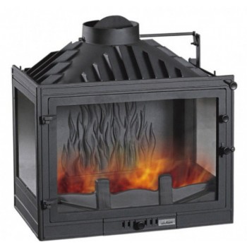 КАМИННАЯ ТОПКА UNIFLAM 700 STANDARD ТРЕХСТОРОННЯЯ С ШИБЕРОМ И DP
