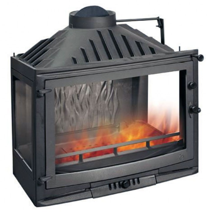 Каминная топка UNIFLAM 700 SELENIC С ШИБЕРОМ ТРЕХСТОРОННЯЯ