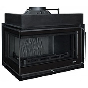 Каминная топка UNIFLAM 850 PRESTIGE LBS левое боковое  гнутое стекло